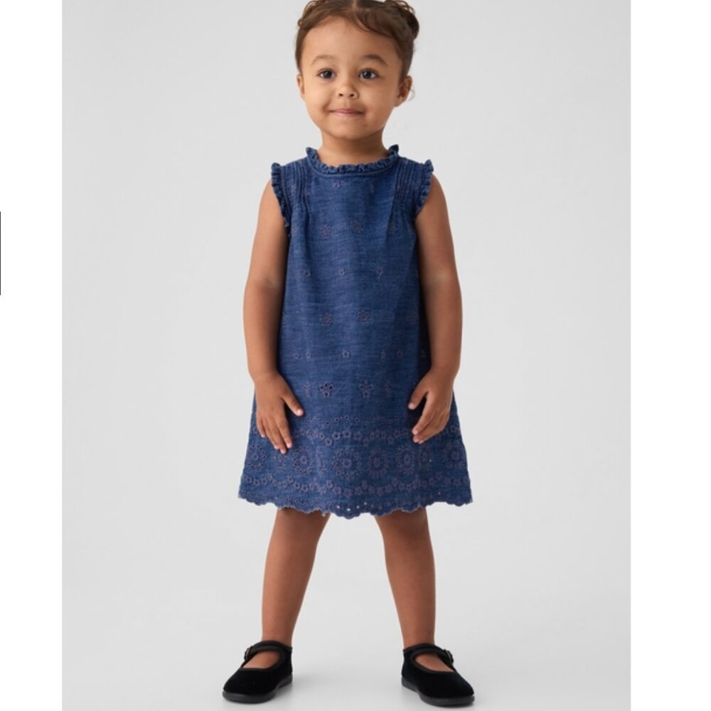 Gap × DÔEN Baby Eyelet Denim Dress